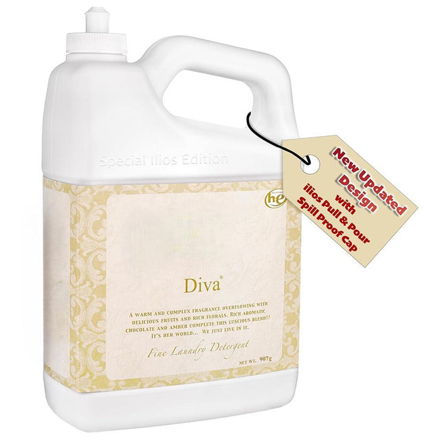 Diva Wash Laundry Detergent - Diva 128 oz (Pack of 1) - Scented Laundry Detergent ILIOS Packaging.