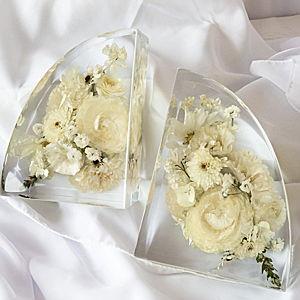 Bridal Flower Preservation (Bookends)