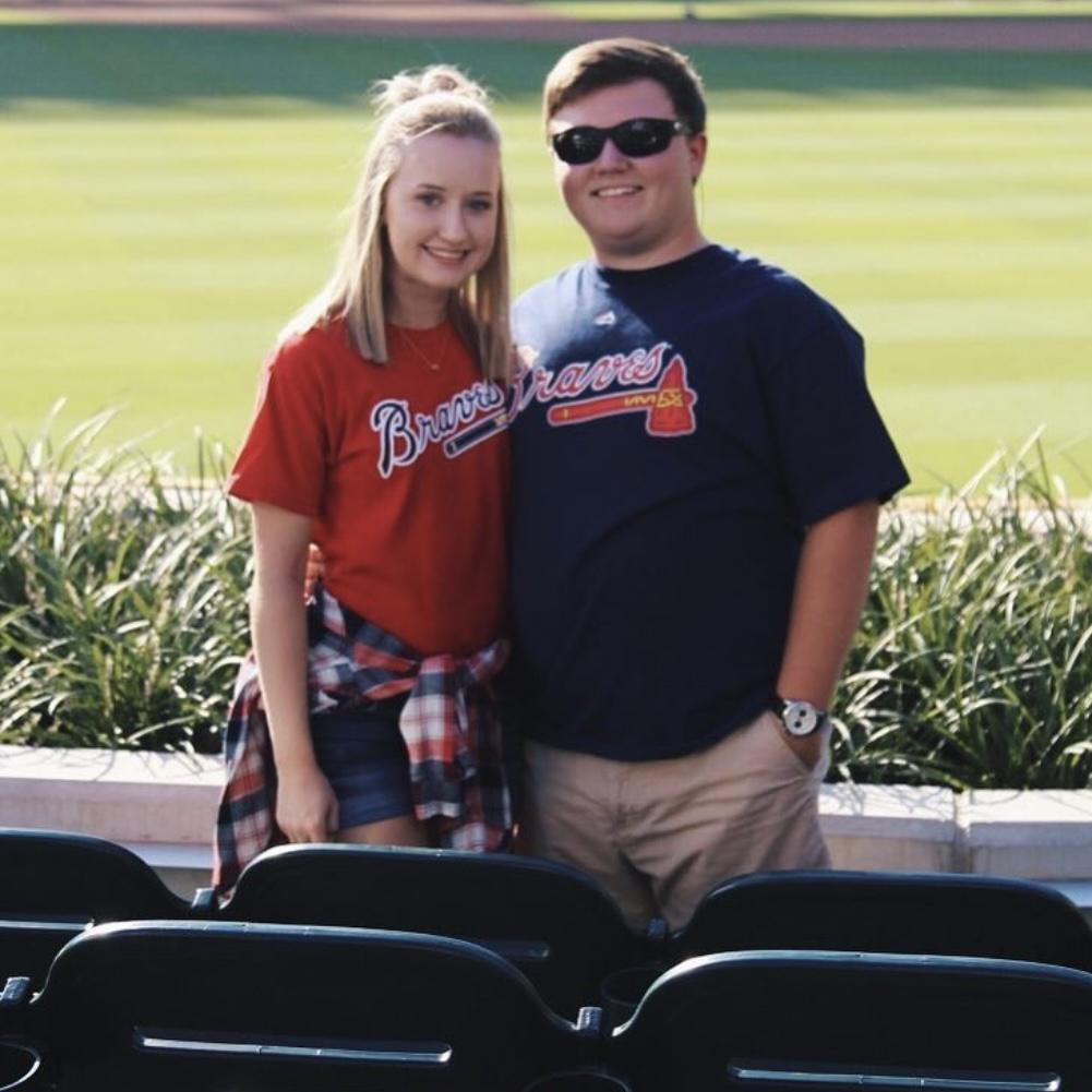 Our first Braves game together, August 2017.