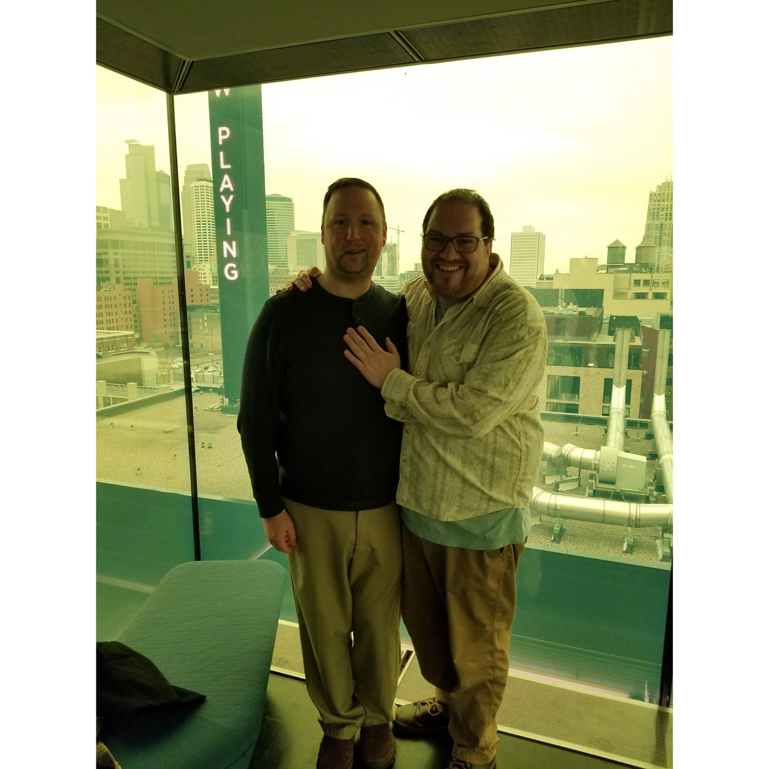 This was taken on the 9th floor of the Guthrie, where we'll be having the ceremony.