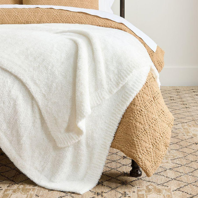 Super Soft Knit Blanket, White, Full/Queen