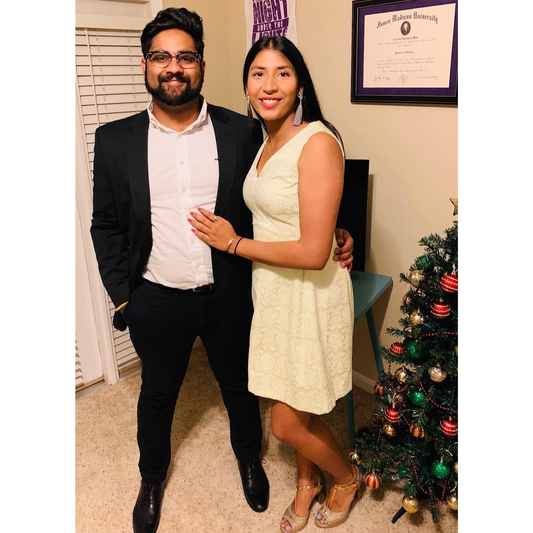 First office Christmas party together