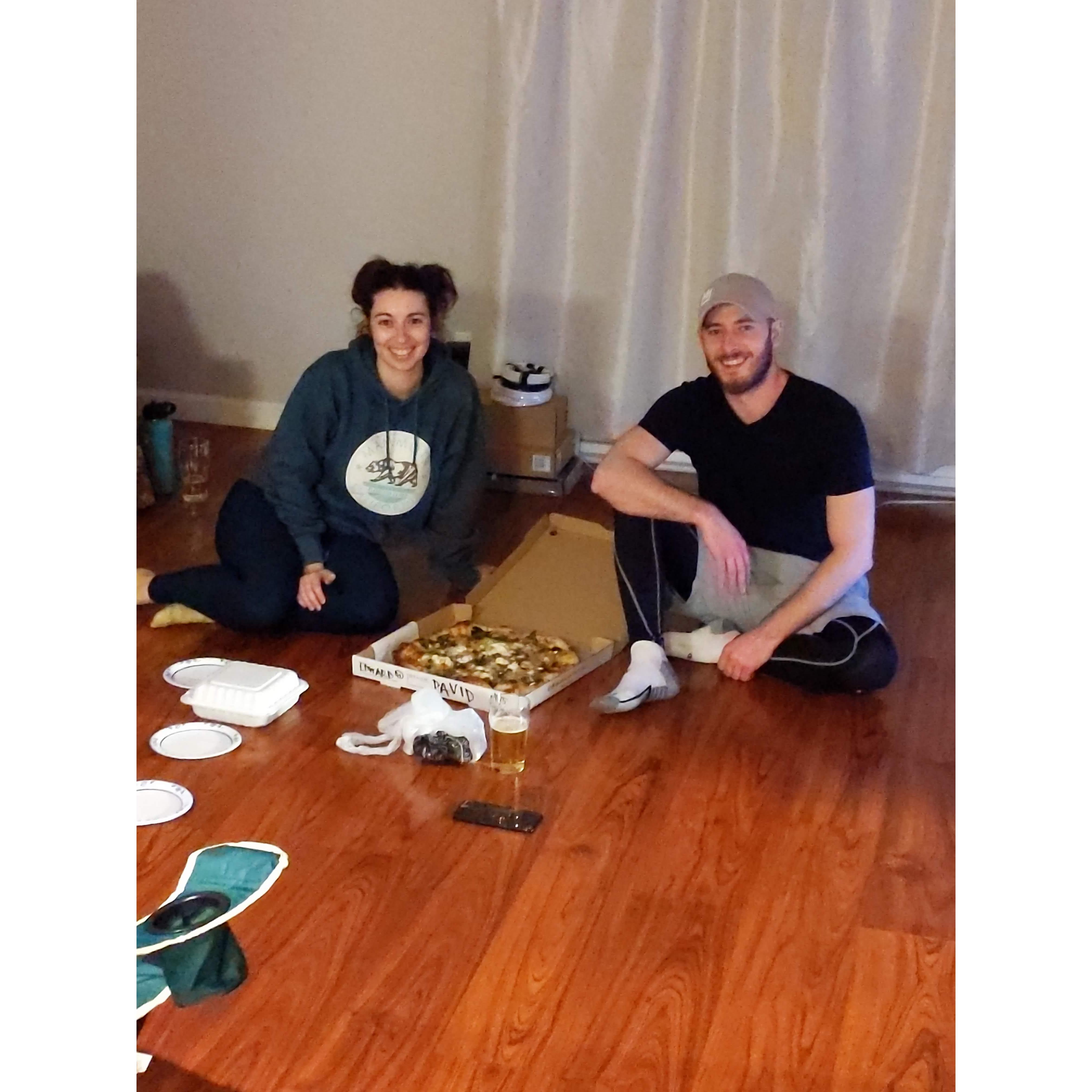 Our first night in our SD apartment!