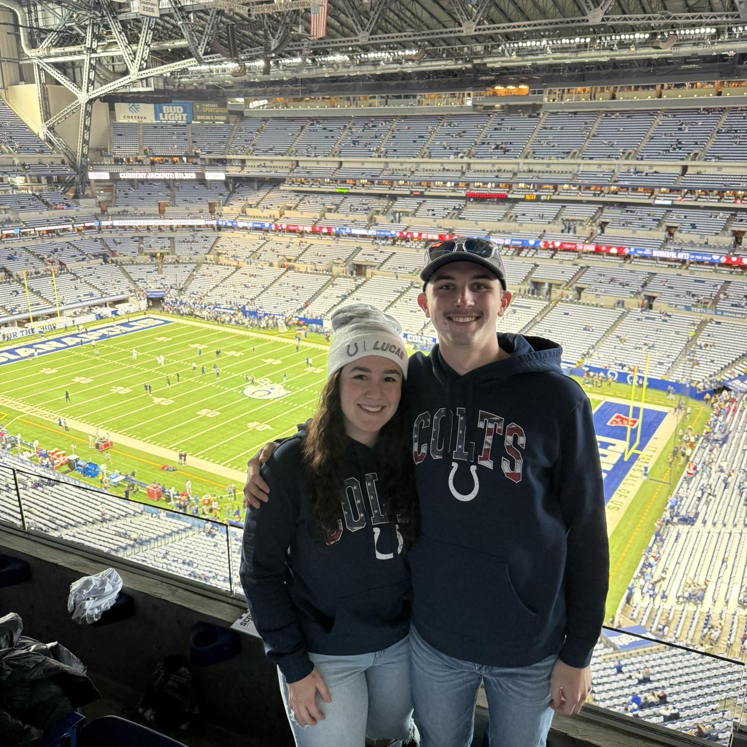 Our first Colts game together! We hope to make it a annual tradition