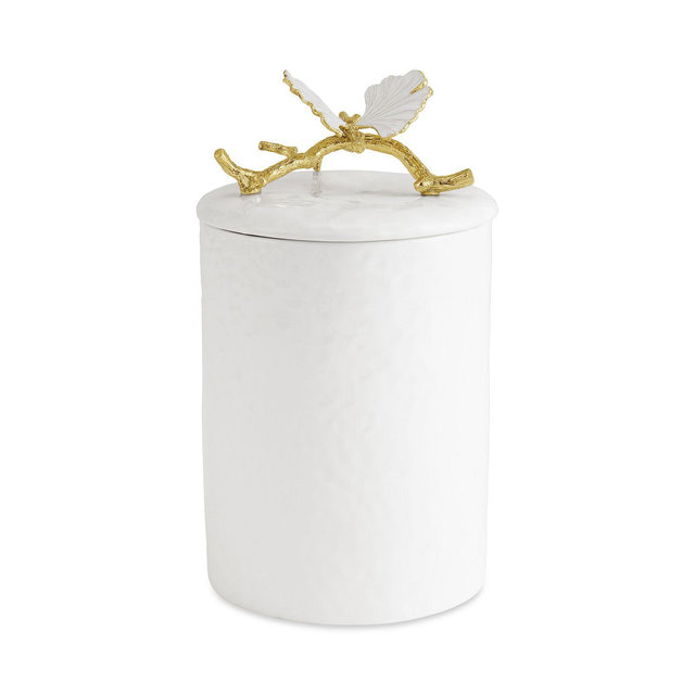 Michael Aram Butterfly Ginkgo Porcelain Canister, Medium
