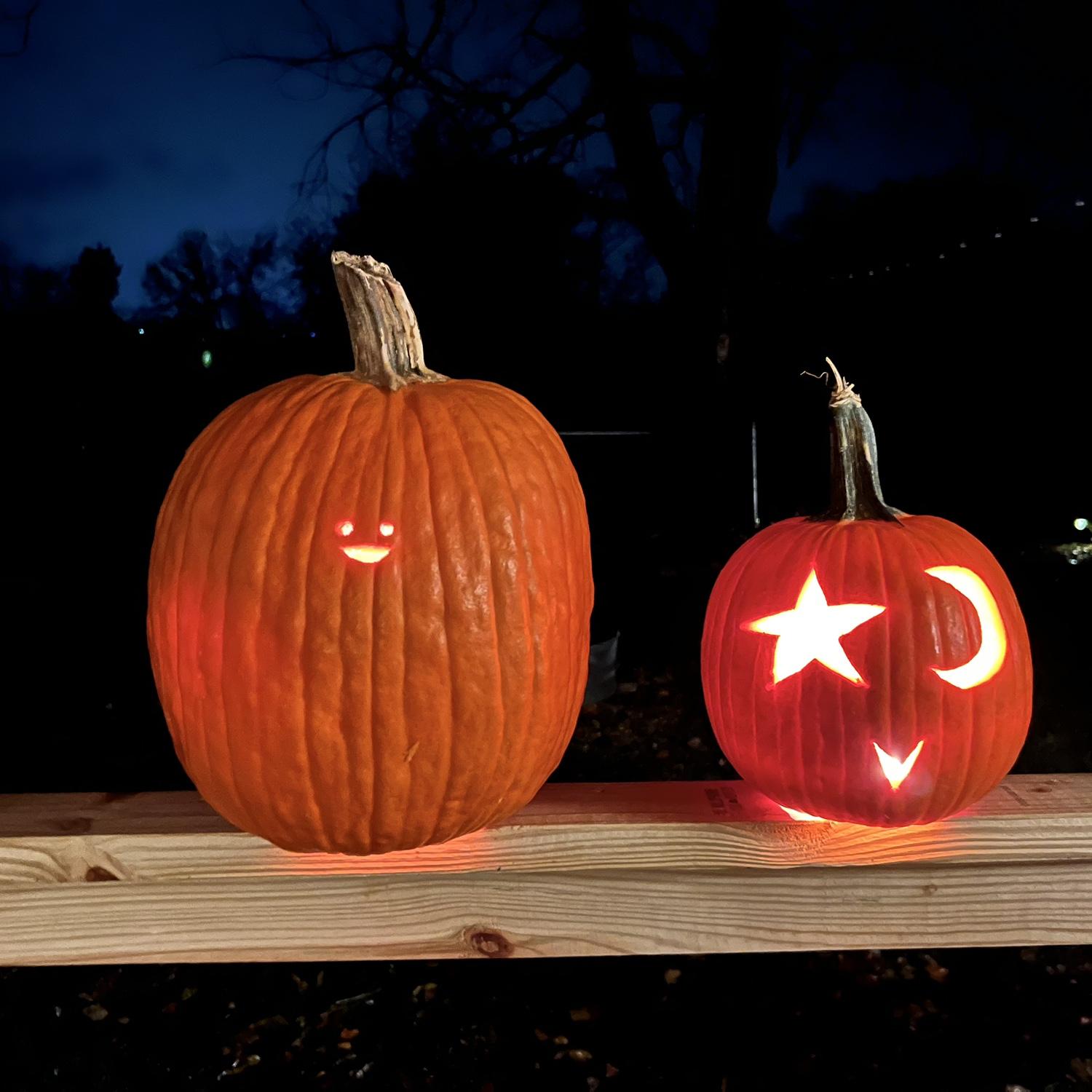 Guess whose pumpkin is whose.
