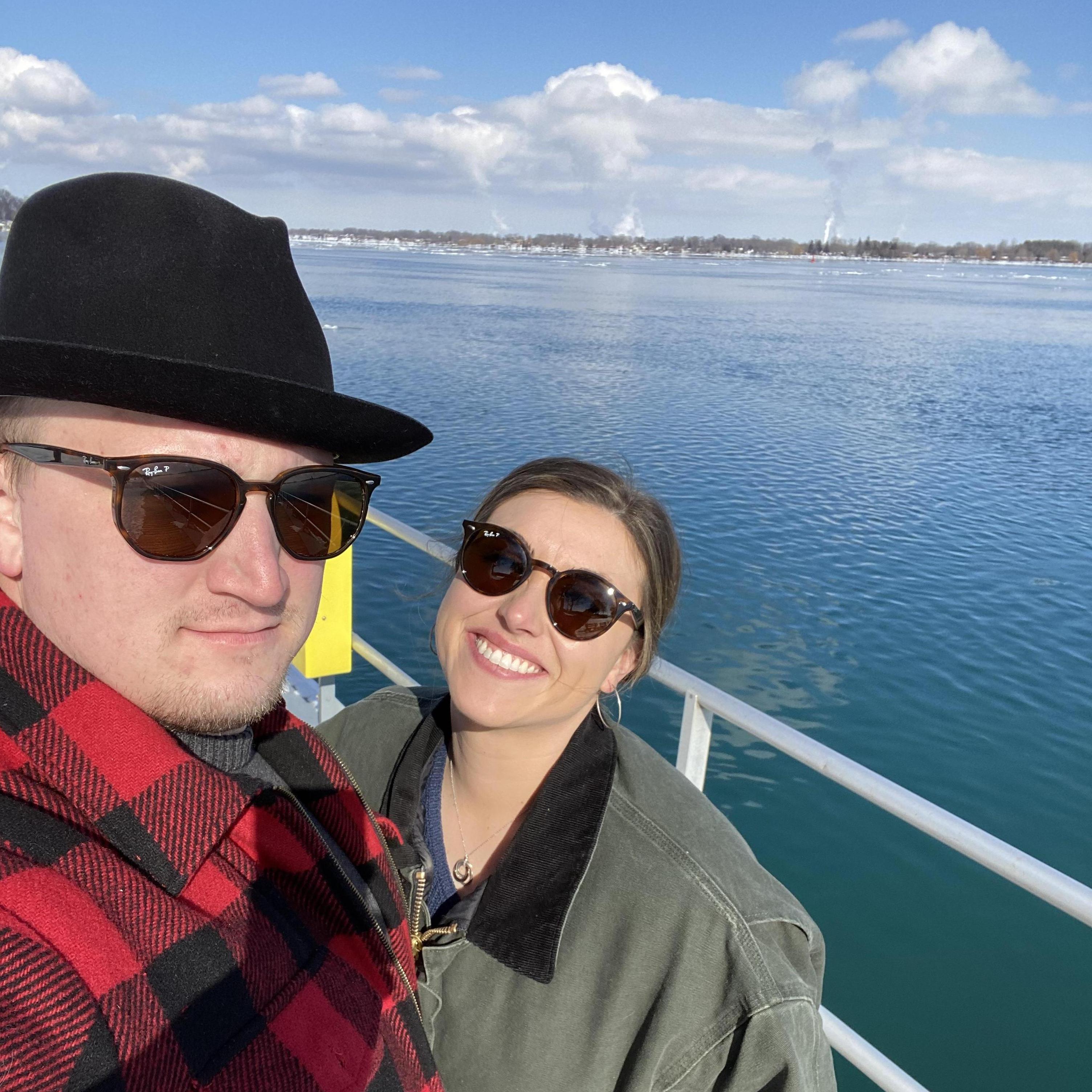 It was Valentine's Day and the sun came out  and it wasn't cold so we decided to take the scenic route to Port Huron.