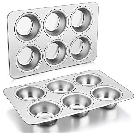Fox Run 12-Cup Muffin Stainless Steel Baking Pans, 10.5 x 13.75 x 1.25 inches