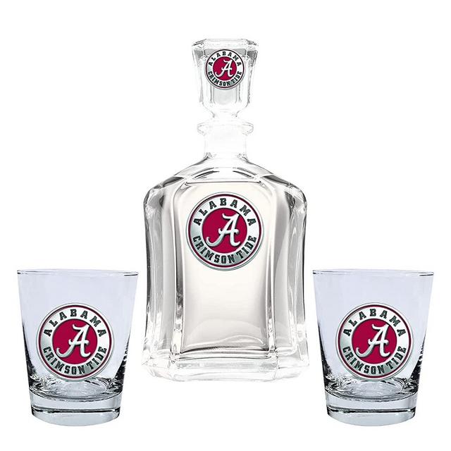 Heritage Pewter Alabama Container with 2 Glasses Combination Set | 24 OZ Glass Containers with 2 Water Glasses | Expertly Crafted Pewter Glass
