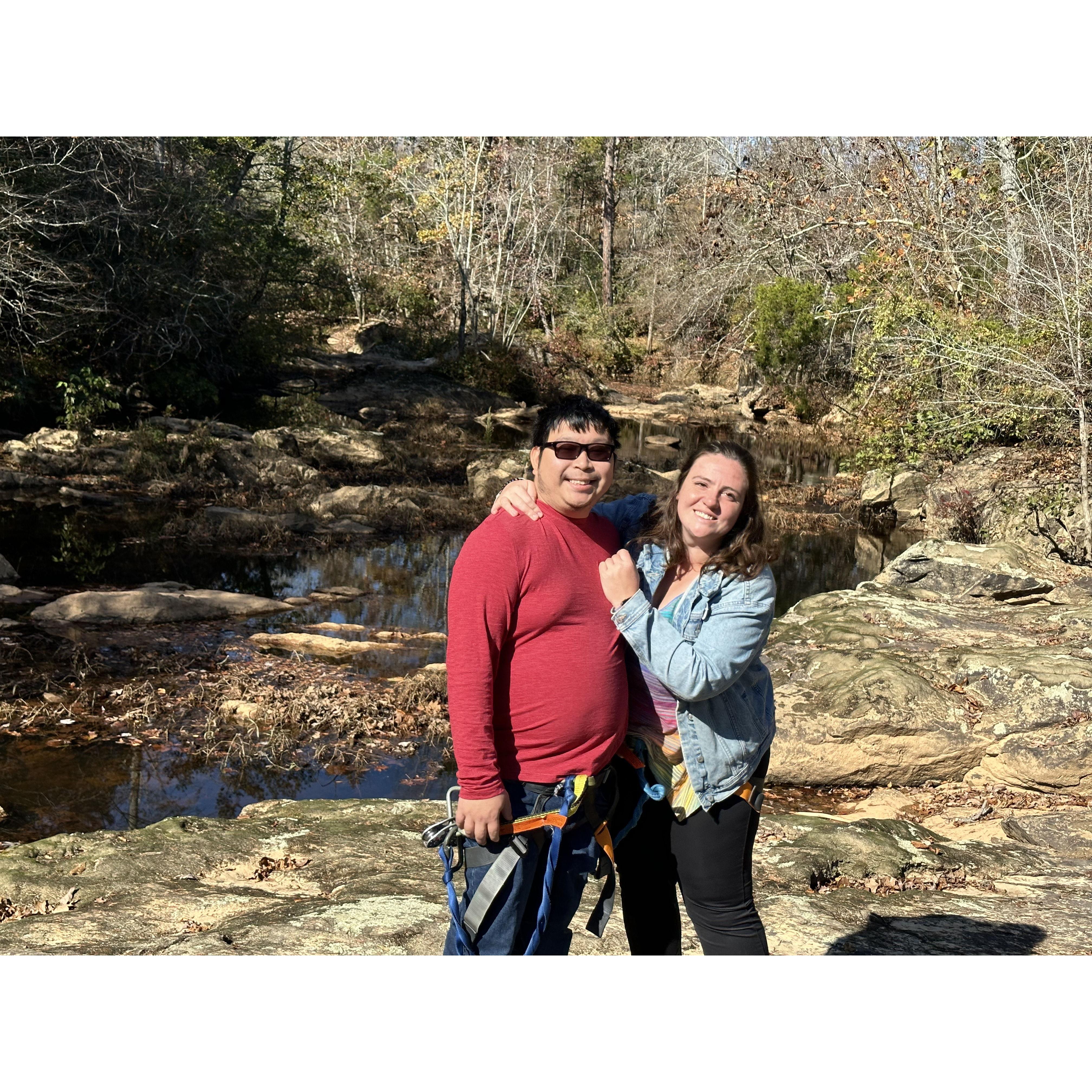 Chris surprised Victoria with a zip lining trip... we also ate apple cider doughnuts and went to the zoo!