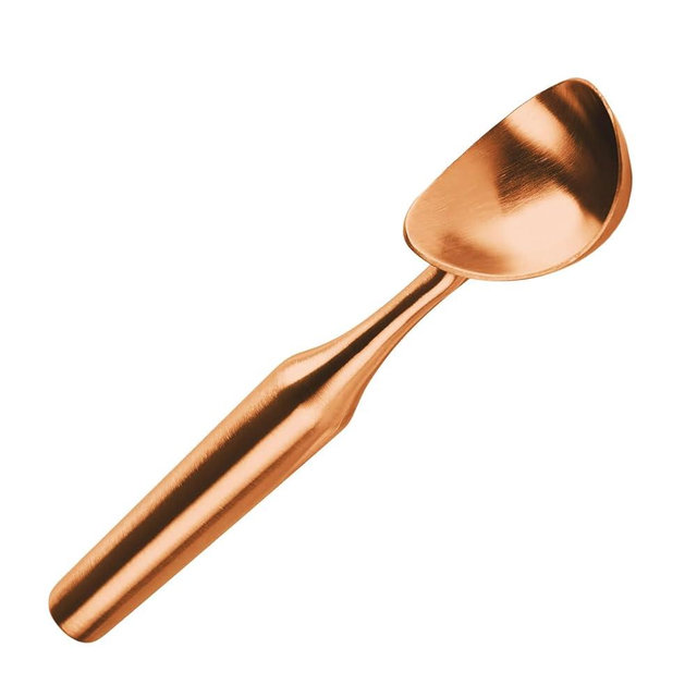Heavy-Duty 304 Stainless Steel Ice Cream Scoop, 4.5 oz, Durable, Corrosion-Resistant & Dishwasher Safe with Ergonomic Grip for Perfect Scooping, Rosegold
