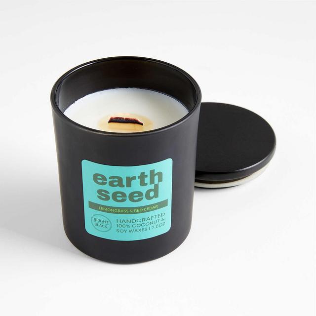 Bright Black Earth Seed Scented Candle - Lemongrass & Red Cedar