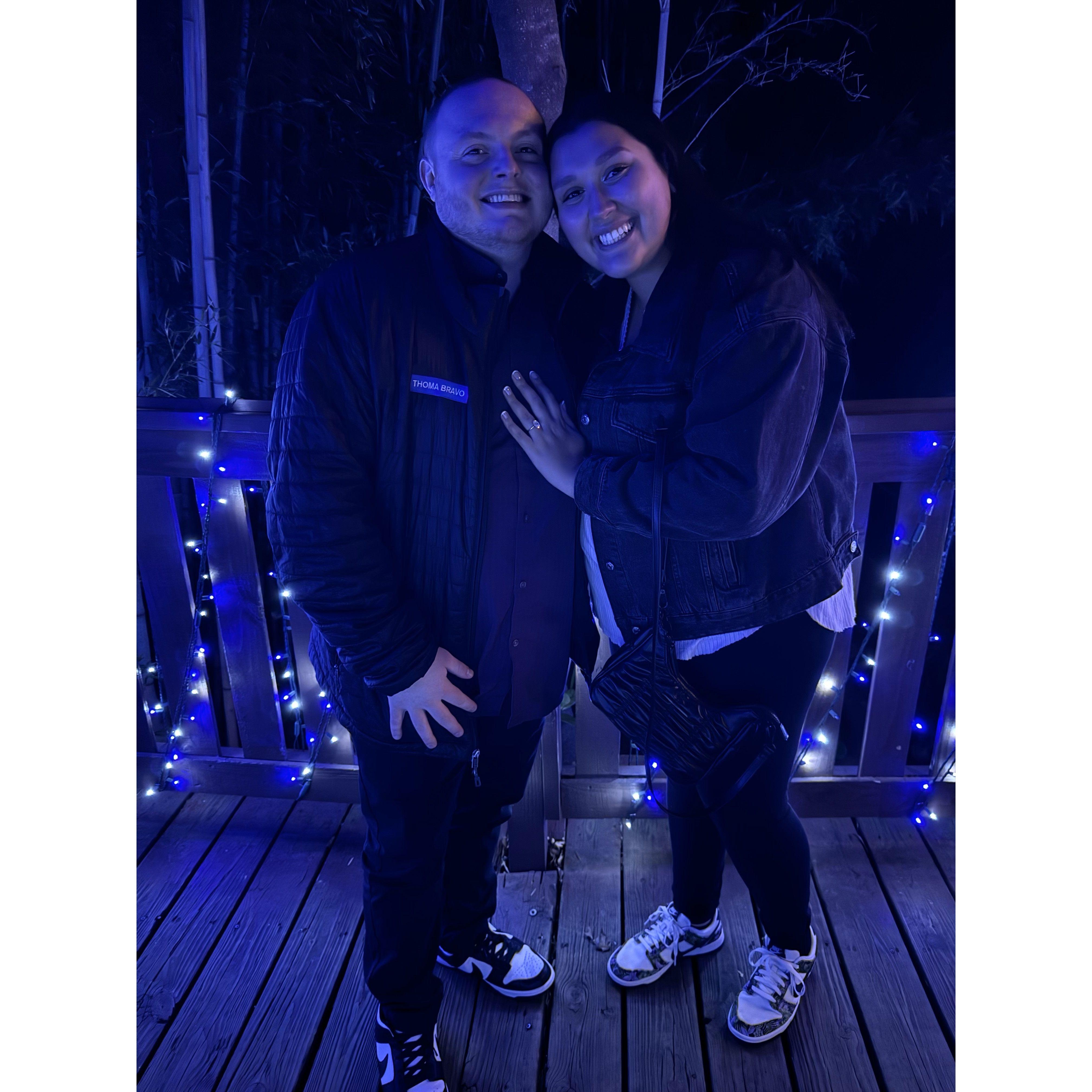 The night of our engagement at the Dallas Zoo! 12.19.2023