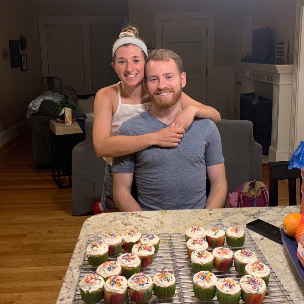 One of Nikki's favorite hobbies is baking. One of Ryan's favorite hobbies is being the taste tester for all new recipes!