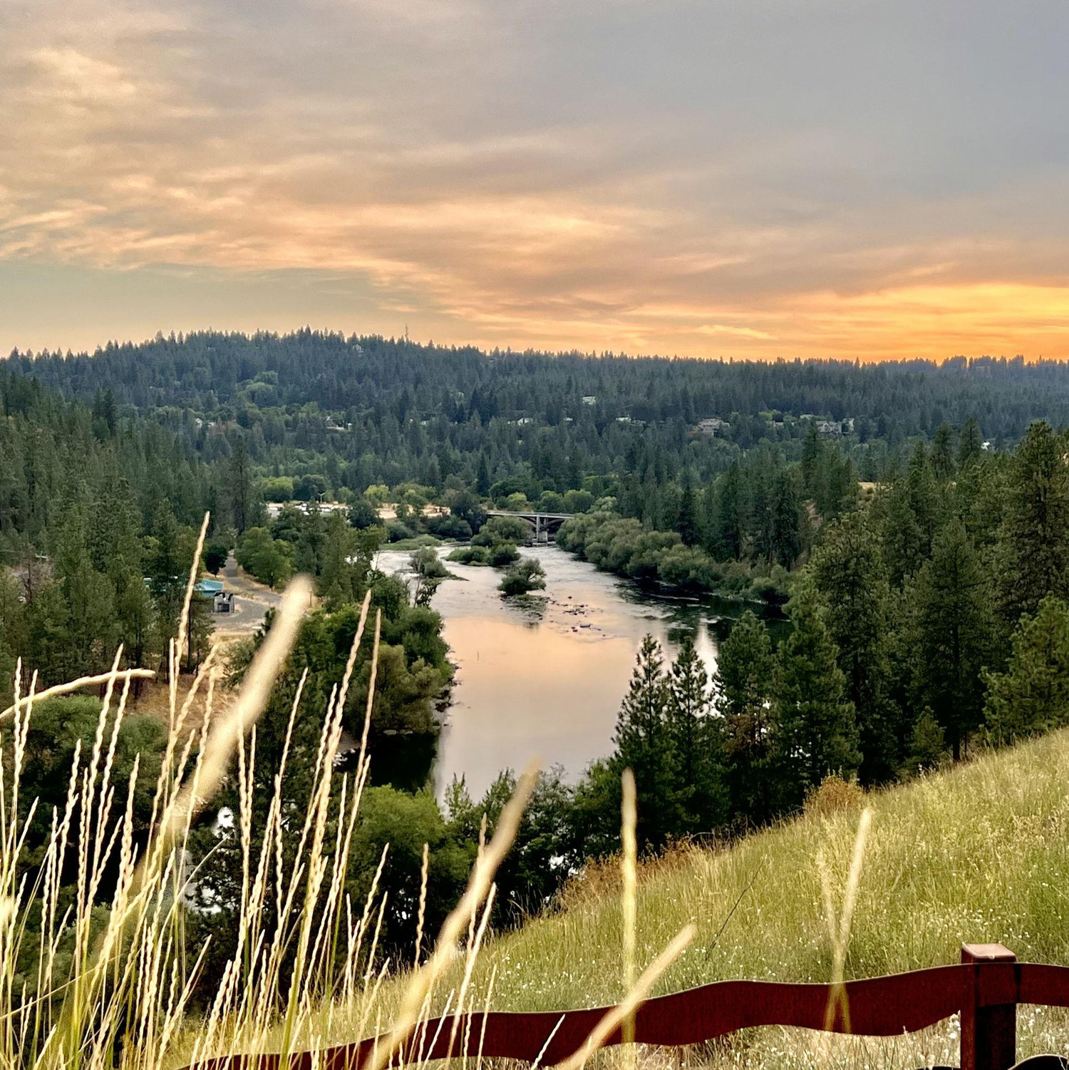 Sunset on Davis and Robert's first date, August 24, 2022.