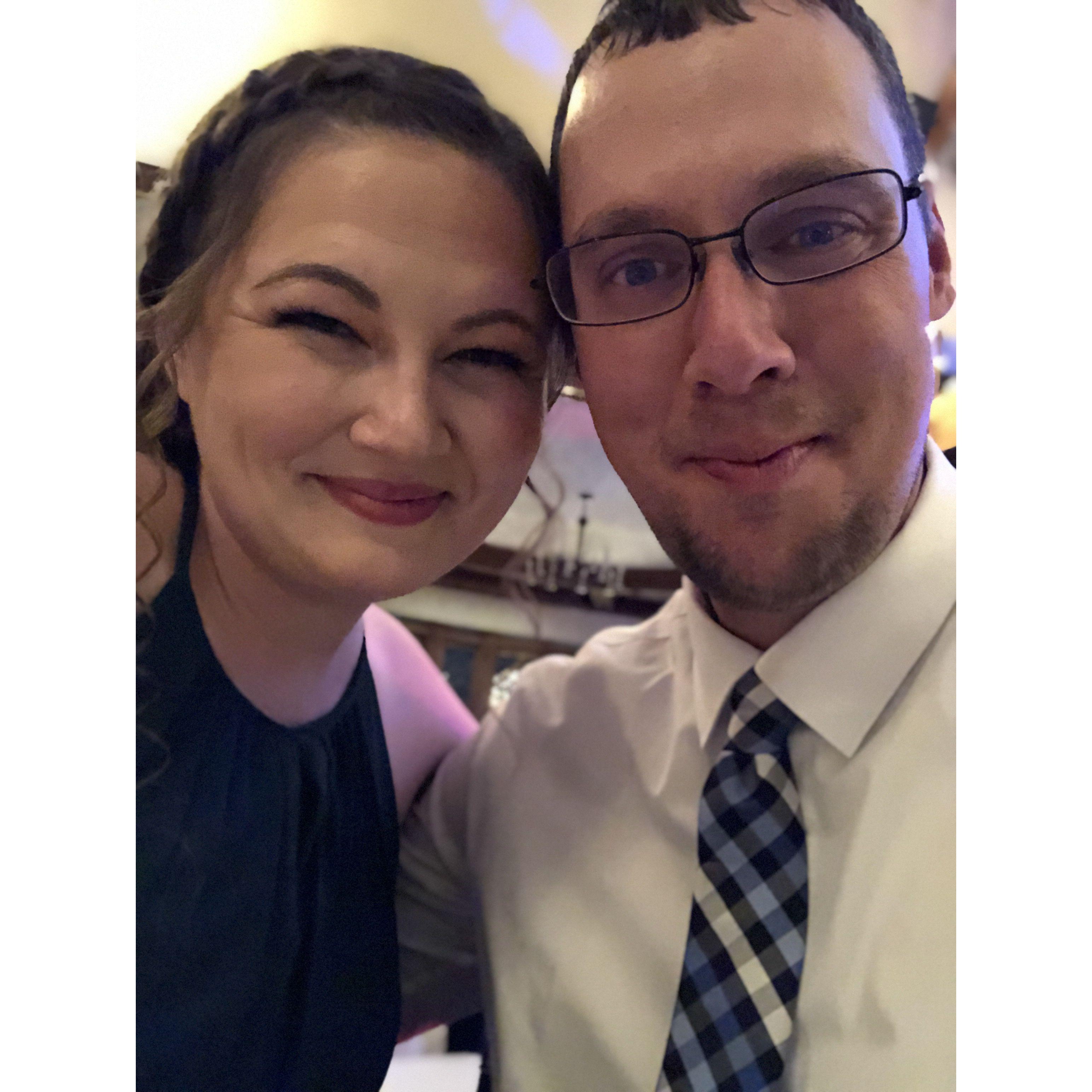 Attending our first wedding together!