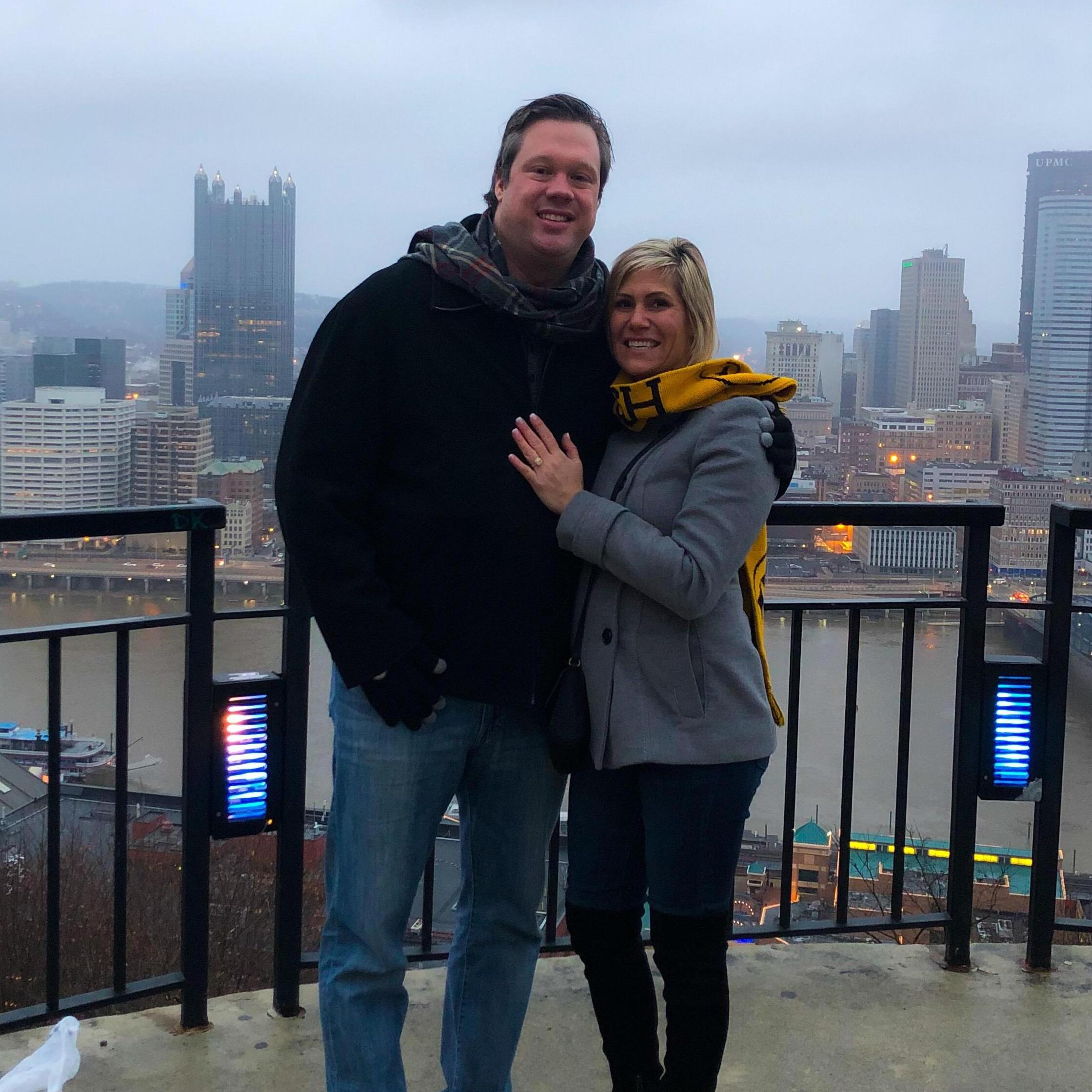 December 22, 2018 - When Lance proposed to Kate on the top of Mount Washington, Pittsburgh Pennsylvania.