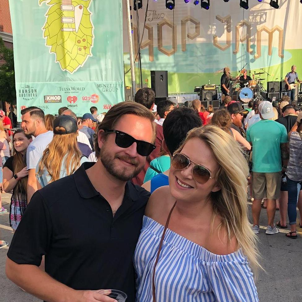 Watching live music is one of our favorite things to do together. This picture was snapped at Hop Jam, an annual beer and music festival hosted by Tulsa natives' The Hanson Brothers in May of 2018.