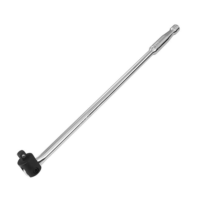DURATECH Breaker Bar, 1/2'' Drive 24-Inch Breaker Bars Heavy Duty, with 240° Flex Head, Spring-loaded Detent Ball, Premium Chrome Alloy Made