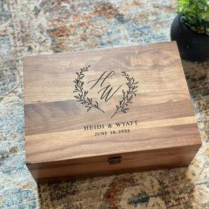 Customized Wedding Details Keepsake Box