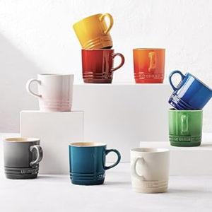 Le Creuset Stoneware (Set of 6) London Mugs, 12 oz. Each, Multi-Color