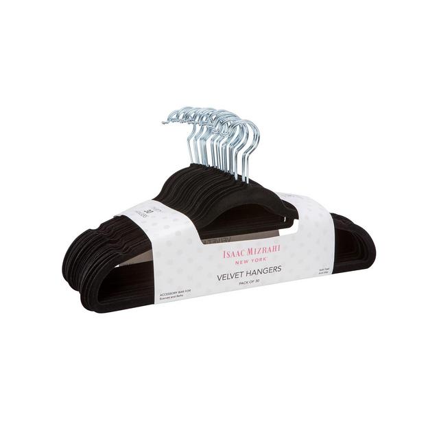 Isaac Mizrahi Velvet Hangers, Pack of 30