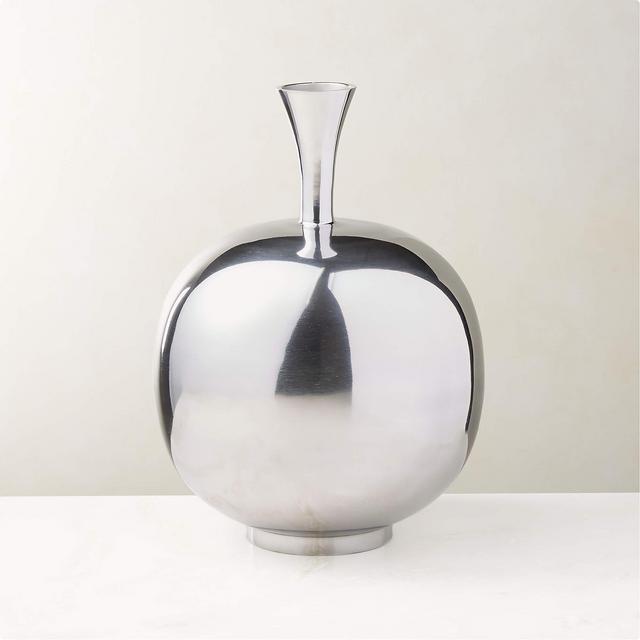 Aries Cast Aluminum Silver Vase