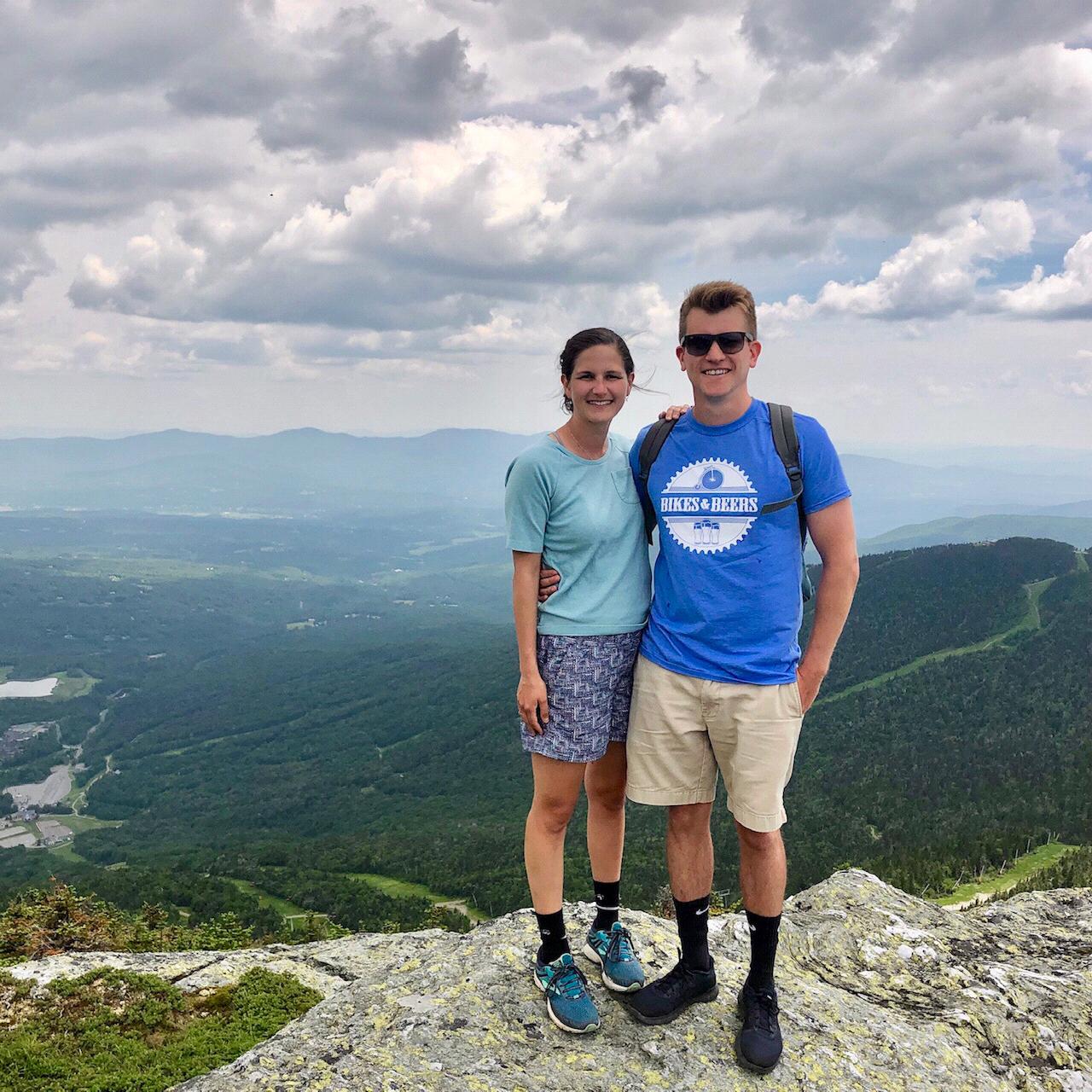 On top of Mount Mansfield in Stowe, VT.