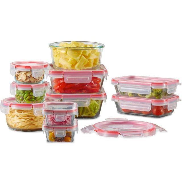 Pyrex Freshlock 10-Pack Mixed Sized Glass Food Storage Container Set
