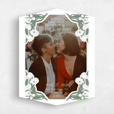 White Diamond Wedding Save the Date - Willmore Photo