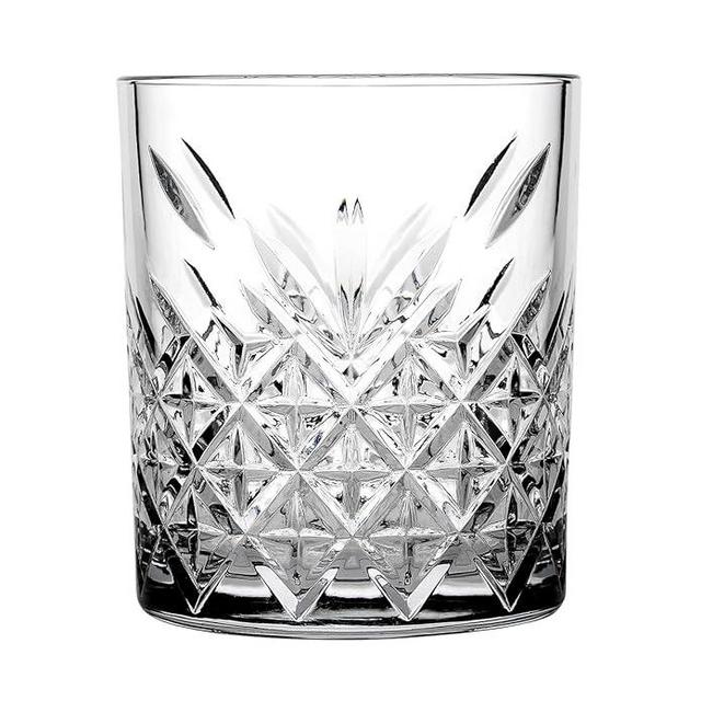 Pasabahce Premium Whiskey & Cocktail Glasses Set Of 4 - Premium Old Fashioned Glasses - Premium Scotch, Bourbon, Liquor, Rum Glasses - 14 Oz Drinking Glasses - Crystal Design