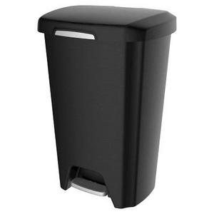 Hefty 12.2 Gallon Step-On Trash Can - Gunmetal With Stainless Steel