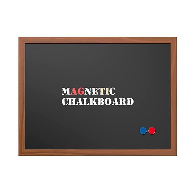 Comix Magnetic Chalkboard, 24 x 36 Inches Wooden-Framed Blackboard, Hanging Chalk Board for School Office Home and Restaurant Menu