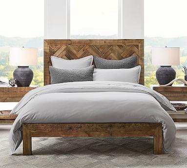 Hensley Reclaimed Wood Platform Queen Bed - Pottery Barn