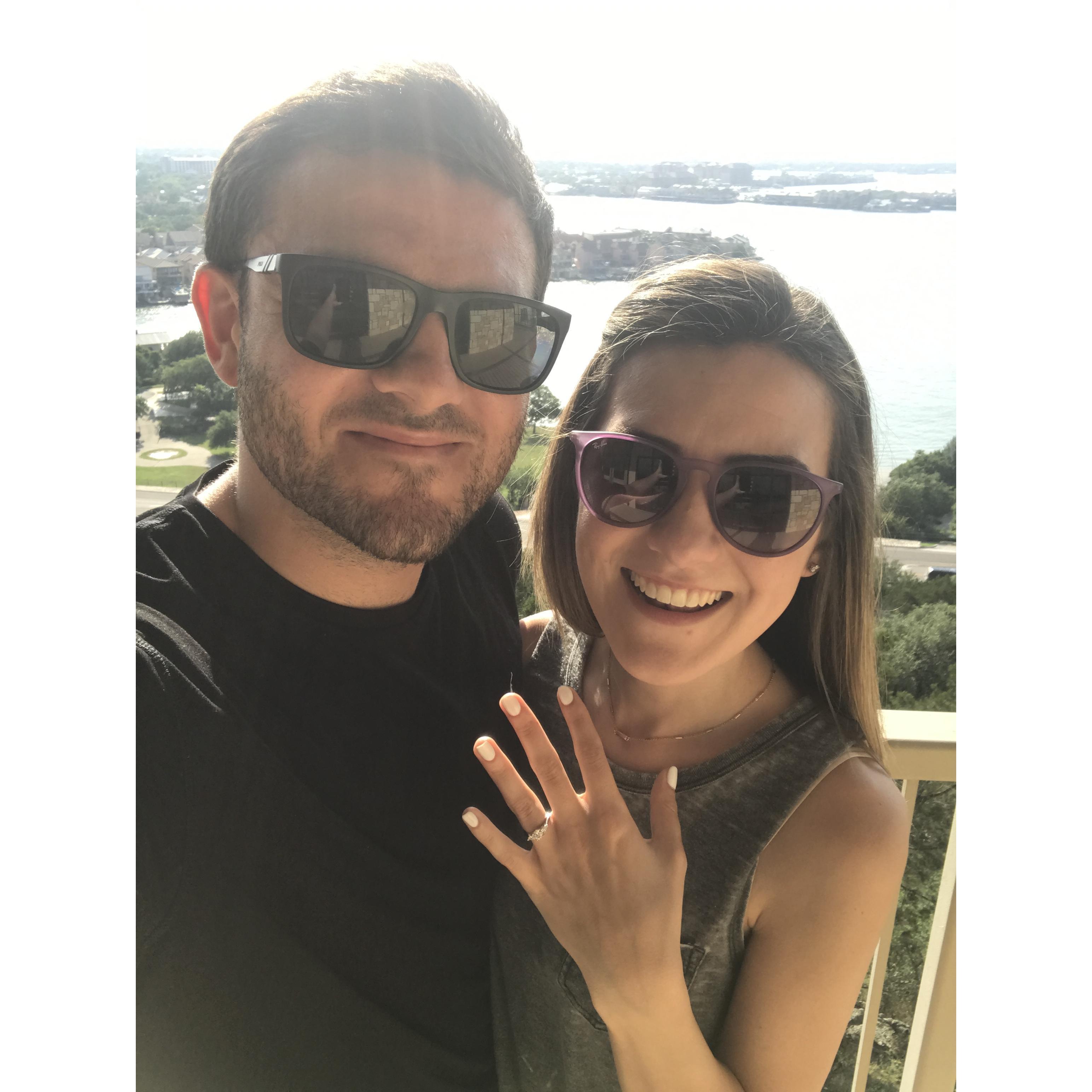 Right after he proposed!