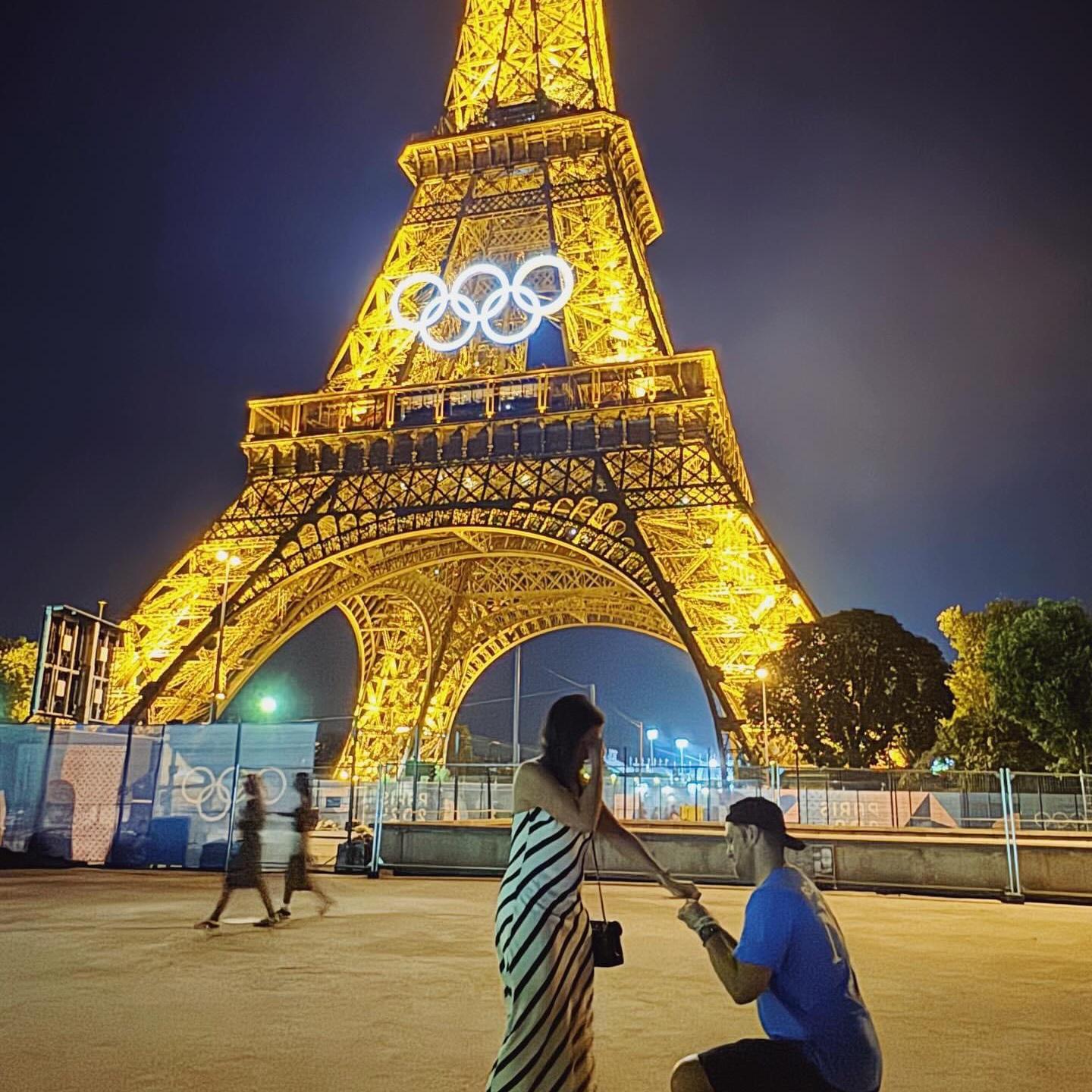 August 2, 2024, engagement in Paris during the Olympics! A moment we will remember for the rest of our lives!!