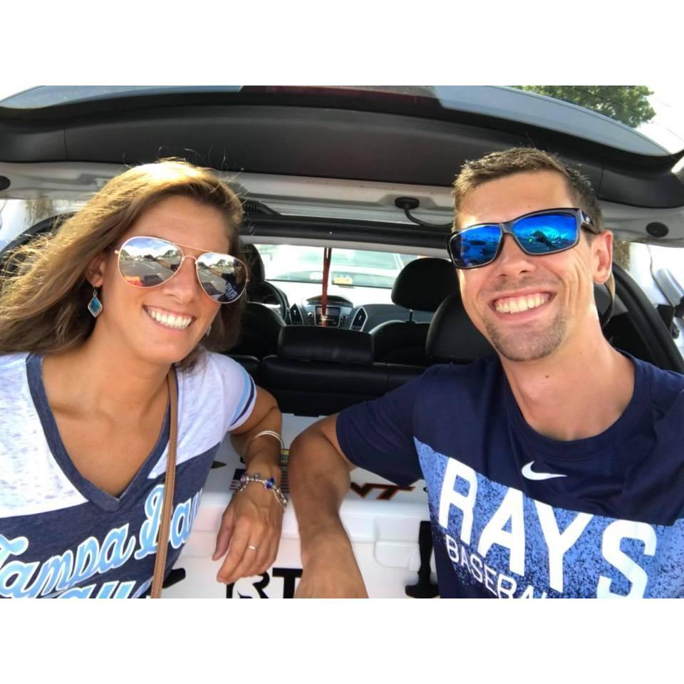 Tailgating for our first Tampa Bay Rays game in 2018! Been die-hard fans ever since! #RAYSUP