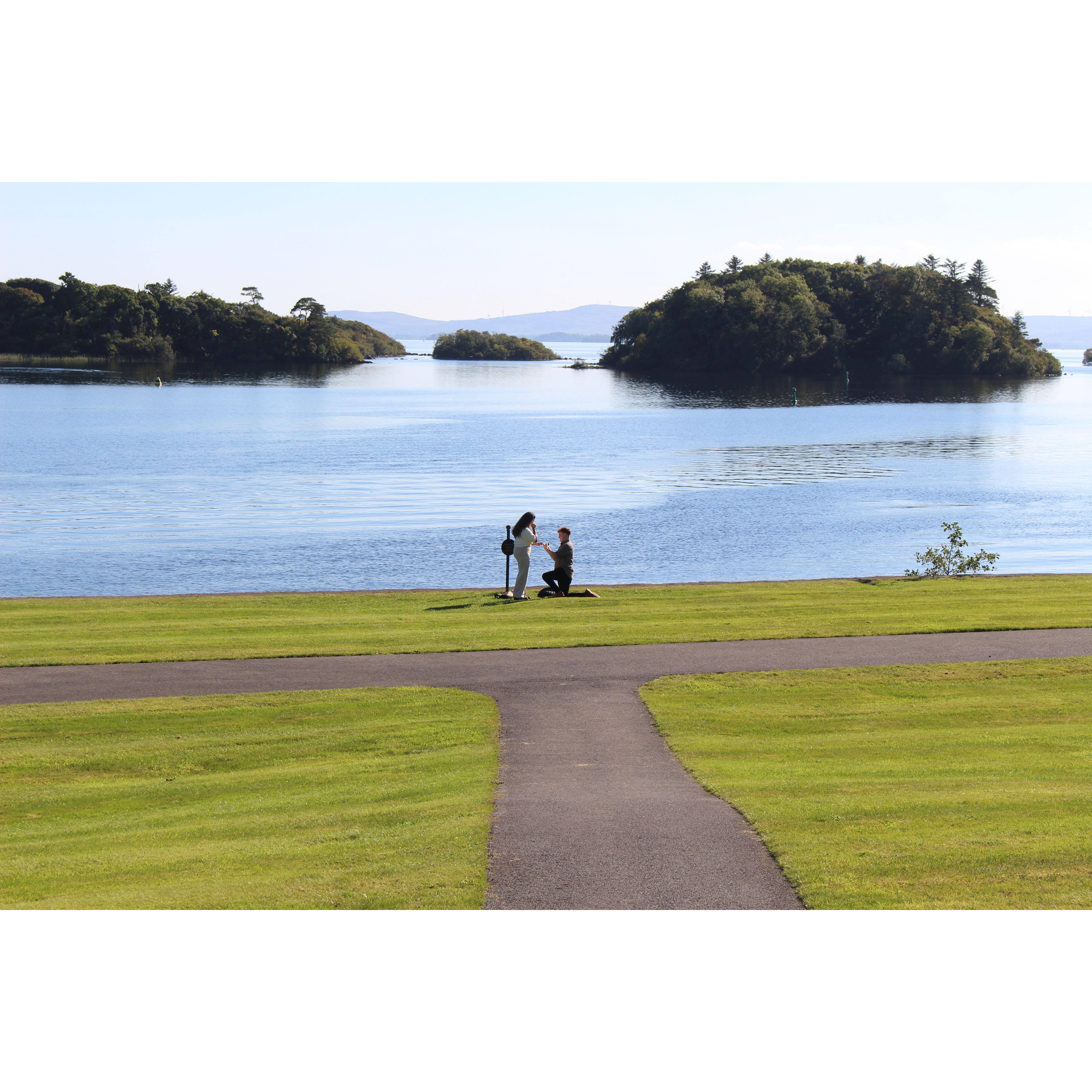 Right after High Tea we walked around Ashford Castle, where Seanie popped the question!