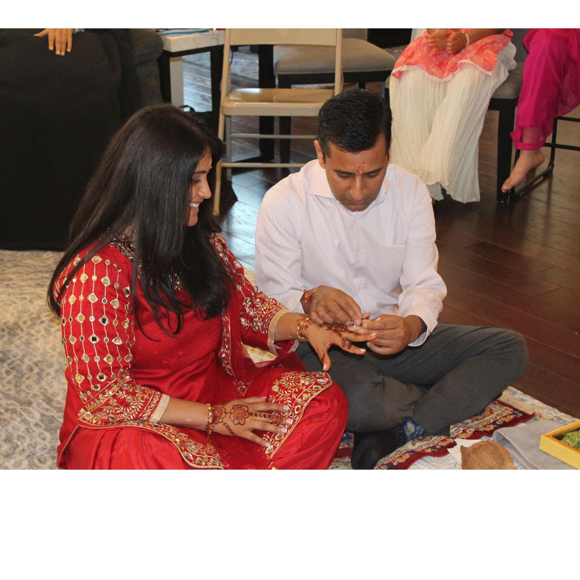 Engagement pooja