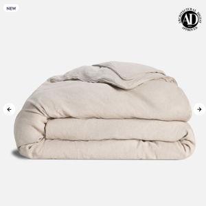 Washed European Linen Duvet Cover - Oat Chambray - King/Cali King