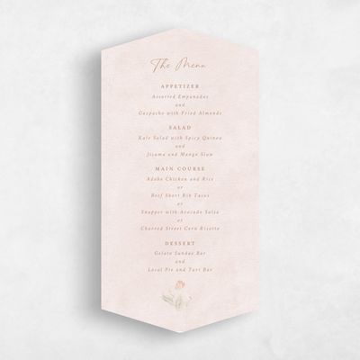 Orange Diamond Wedding Menu - Muriano