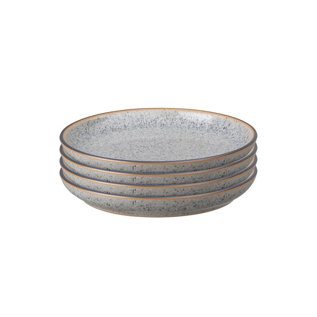 Denby Studio Craft Grey 4 Piece Small Coupe Plate Set