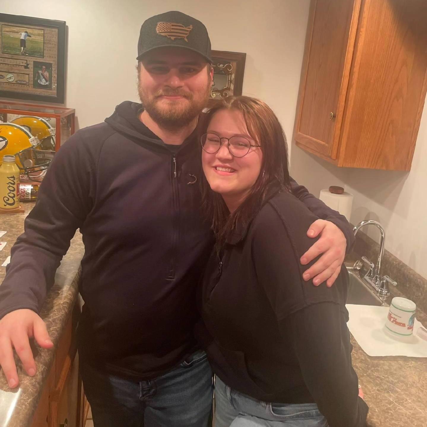 Our first official day as a couple! Fun fact about this photo, Noah's mom was at the house waiting to meet Laura, but she left right before Laura arrived to meet all of Noah's friends.