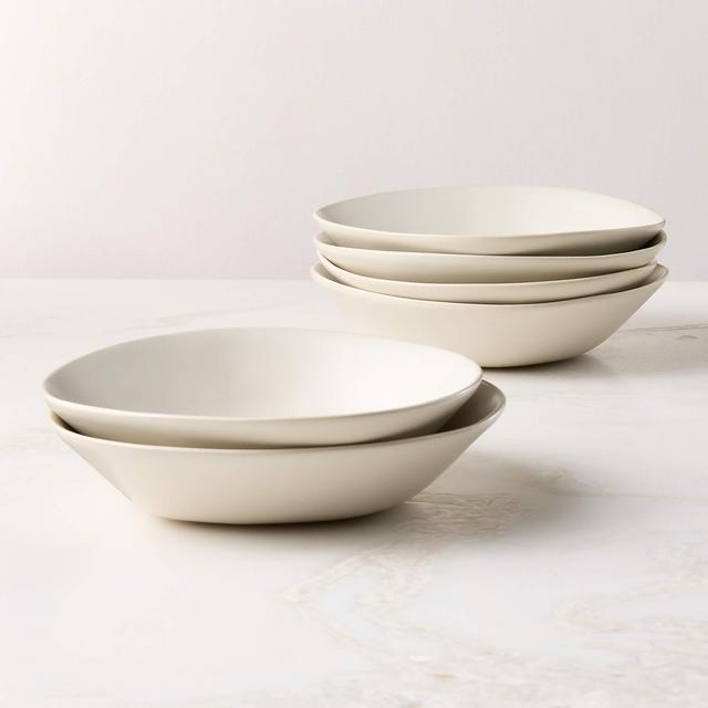 Selene Ivory Stoneware Pasta Bowls Set of 6