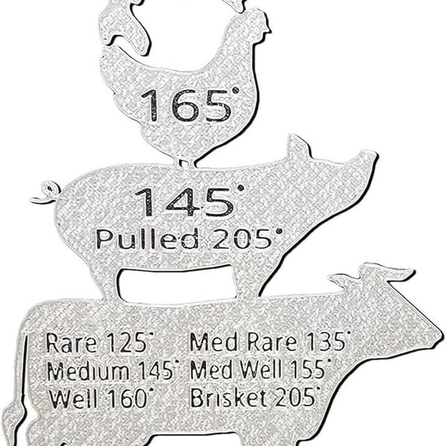 Animal Temp Magnet Combo BBQ Gift ，Grilling Meat Temperature Magnet，BBQ Gift Men Grilling Party for Husband，Animal Meat Temperature Magnet Chart，Meat Magnets for Fridge，Meat Smoking Temperature