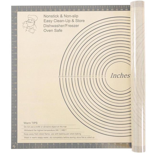 Silicone Pastry Mat 36x24 Inch Baking Mat with Measurements, Nonstick Silicone Counter Mats for Dough, Pastry, Dough Rolling, Kneading Board, Pie Crust, Fondant, Bread, Pasta, Pizza
