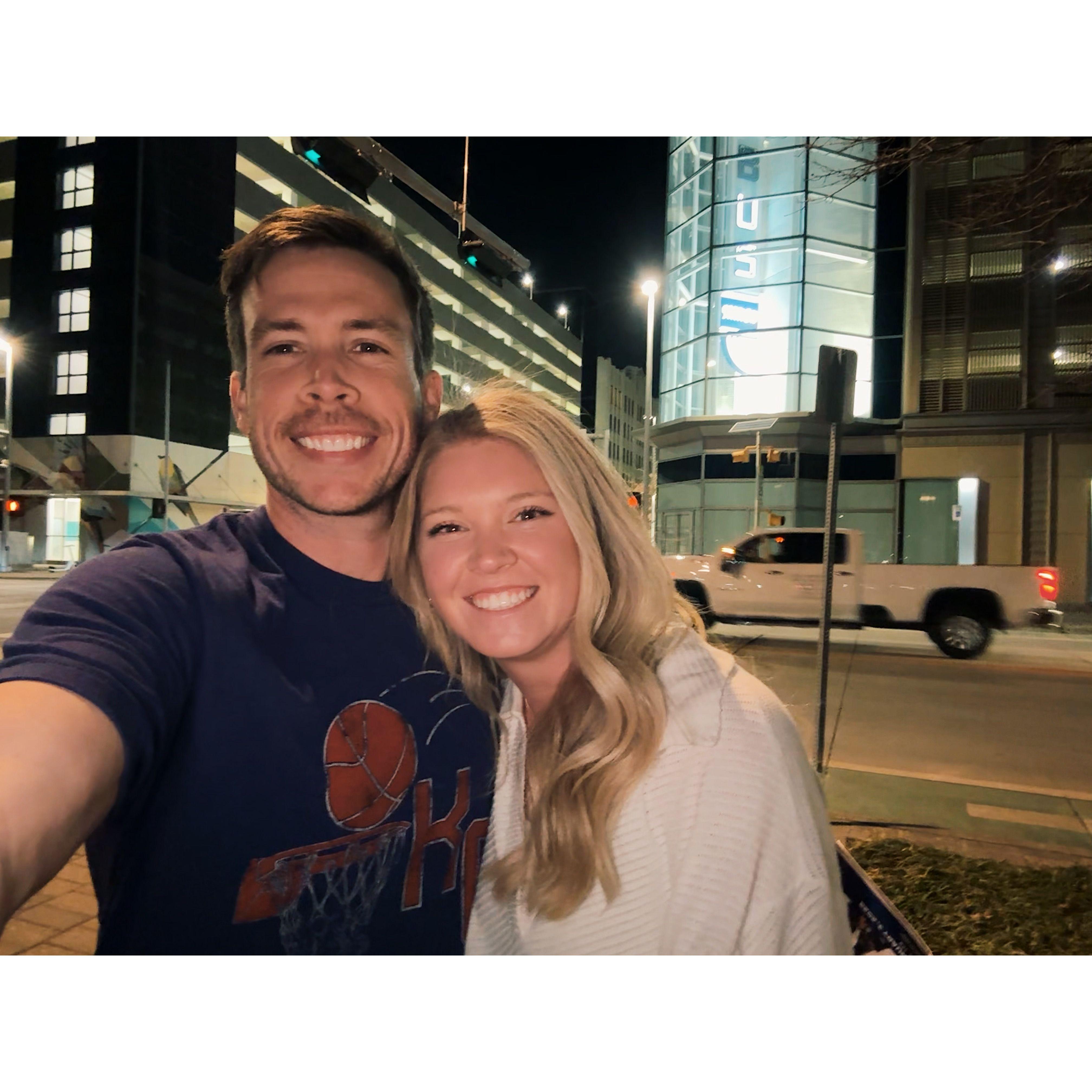 first picture together after a Thunder game!