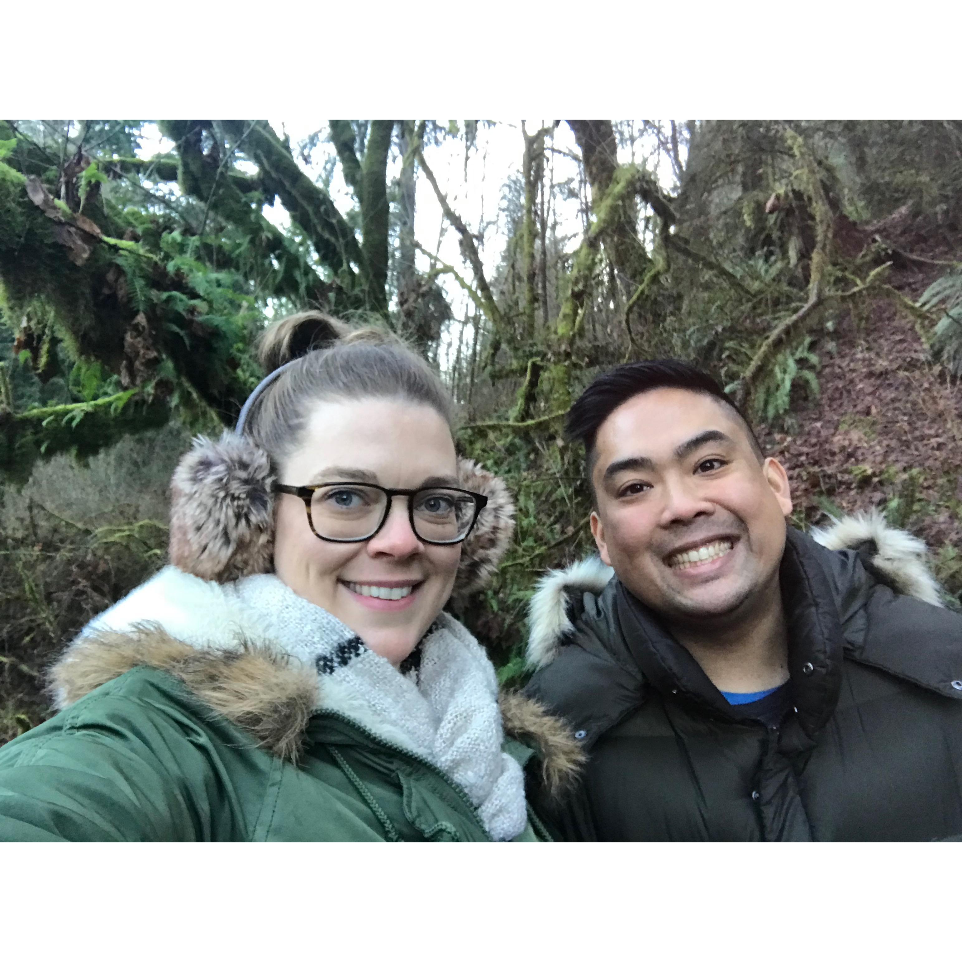 Hiking in Watershed Park Olympia, 2017