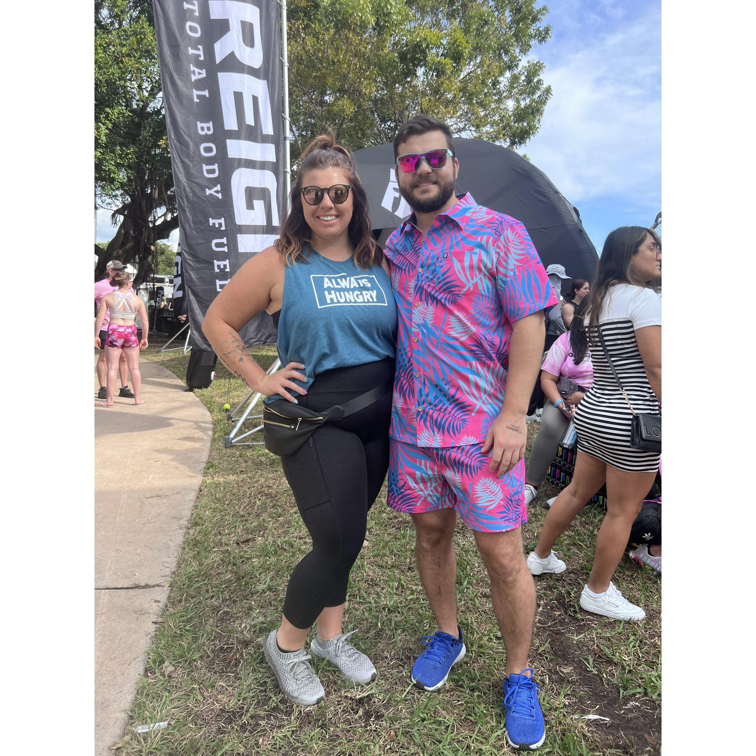 Visiting Miama to support our Crossfit coach at Wodapalooza, and where the Miama fit was born. If you know Tyler, you know this is his favorite outfit..