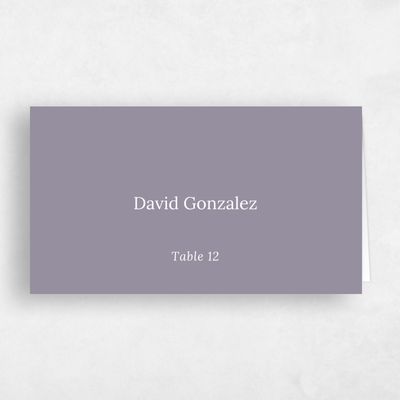 Purple Wedding Place Card - Stevens